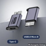 micro b to usb c | type c female adapter usb 3.0 for external hdd ssd  OTG - image 1
