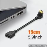 mini hdmi | hdmi female extension cable 15cm 90 degree right left adapter 4K  OTG - image 3