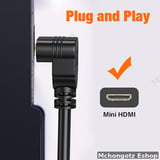 mini hdmi | hdmi female extension cable 15cm 90 degree right left adapter 4K  OTG - image 5