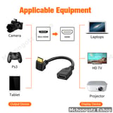 mini hdmi | hdmi female extension cable 15cm 90 degree right left adapter 4K  OTG - image 6