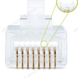 RJ45 Cat5e Pass Through Connectors 100 Pack for UTP Network Cable - image 4