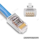 RJ45 Cat5e Pass Through Connectors 100 Pack for UTP Network Cable - image 9