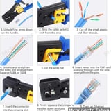 RJ45 EZ Pass Through Crimping Tool for Network Cable - image 2