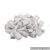 RJ45 Rubber Boots 1000 Pack for Cat5e Cat6 Ethernet Cable Connector Caps White and Grey - image 2