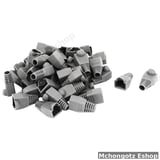 RJ45 Rubber Boots 1000 Pack for Cat5e Cat6 Ethernet Cable Connector Caps White and Grey - image 3
