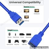 usb 3.0 extension cable 3M type a male to female blue high quality - image 3