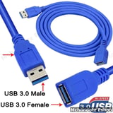 usb 3.0 extension cable 3M type a male to female blue high quality - image 6