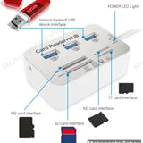usb 3.1 hub | 3 in 1 card reader tf memory card adapter - image 3