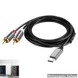 usb c | type c to 2 rca cable 1.5M audio video adapter  OTG - image 3
