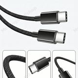usb c | type c to type c cable 2M 240W black braided fast charging - image 5