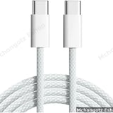 usb c | type c to type c cable 3M white slim braided fast charging - image 8