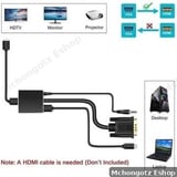 vga to hdmi adapter | vga to hdmi converter with audio 1080p - image 5