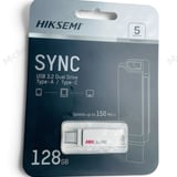 HIKSEMI 128GB USB 3.2 Dual Flash Drive USB & Type C Silver – UDP Mini - image 1