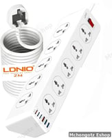 LDNIO SC10610 Power Extension Socket (2500W, 10 Outlets, 5 USB + Type-C PD)