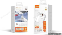 TYPE C LDNIO 45W Fast Wall Charger A2526C (PD + QC4+, Dual Port, With Cable)