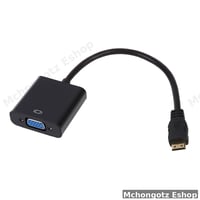 Mini HDMI to VGA Adapter (1080P Converter for Camera & HDTV)