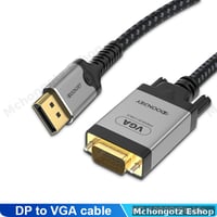DisplayPort to VGA Cable 2M 1080P Male to Male Cable Converter| DP to VGA 2M Cable