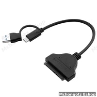 SATA CABLE 2 in 1 USB-C / USB-A to SATA Adapter Cable | 2.5" HDD / SSD Converter Price in Tanzania