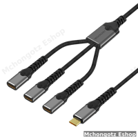 Type C 3 in 1 Hub Splitter Cable | USB C Male to Dual USB C Female Adapter Price in Tanzania
