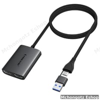 Lemorele HD10 usb c | usb a mst docking station 2x hdmi triple display