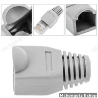 RJ45 Rubber Boots 1000 Pack for Cat5e Cat6 Ethernet Cable Connector Caps White and Grey