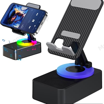 4-in-1 Mobile Phone Holder with Wireless Speaker (360° Rotation)