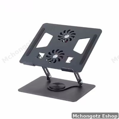 Aluminum Laptop Stand YL 906 with 360 Rotation & Cooling Fan
