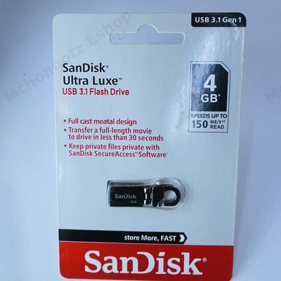 4GB SanDisk Ultra Luxe USB 3.1 Flash Drive