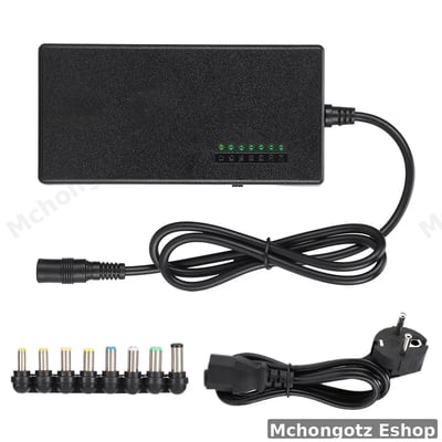 Universal 96W 8-Pin Laptop Power Adapter (12V–24V, EU Plug)