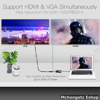 Type C 4 in 1 Multiport Adapter | HDMI + VGA + USB 3.0 + PD Charging Price in Tanzania