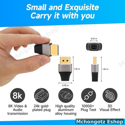 mini displayport | thunderbolt to displayport adapter 8K 60Hz DP1.4
