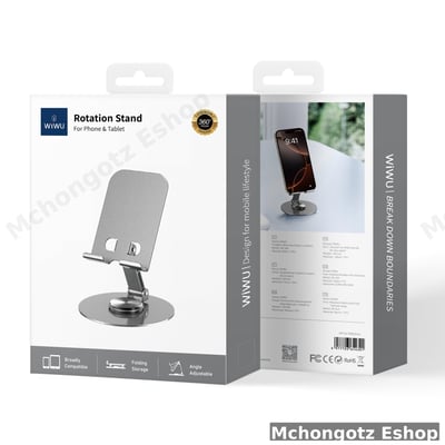 WiWU ZM-014 360 foldable desktop rotation phone stand grey