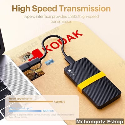 512GB KODAK Portable SSD X200 Series