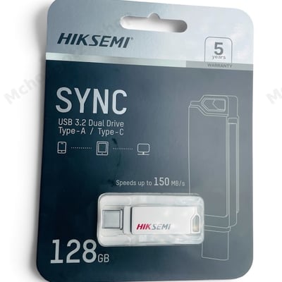 HIKSEMI 128GB USB 3.2 Dual Flash Drive USB & Type C Silver – UDP Mini