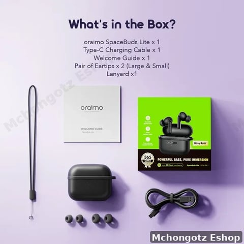 Oraimo Earpods OTW-324 Wireless Earbuds (Bluetooth 5.4, 40H Playtime)