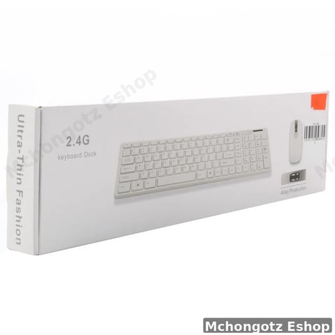 K-06 2.4GHz Full-Size Wireless Keyboard and Mouse Combo (Black/White)