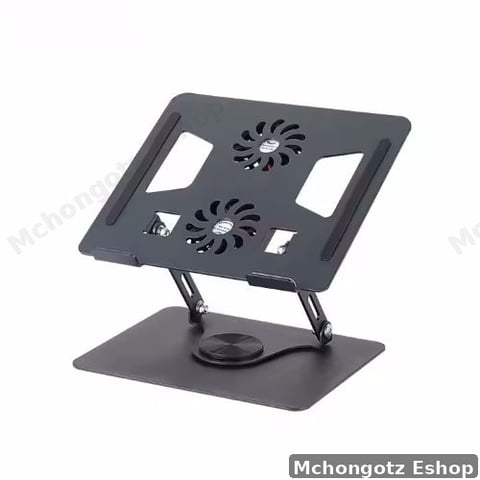 Aluminum Laptop Stand YL 906 with 360 Rotation & Cooling Fan