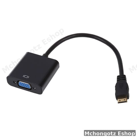 Mini HDMI to VGA Adapter (1080P Converter for Camera & HDTV)