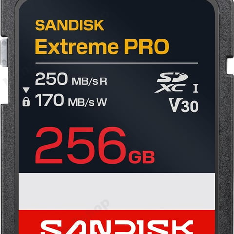 SanDisk 256GB Extreme PRO SDXC UHS-I Memory Card C10 U3 V30 4K UHD