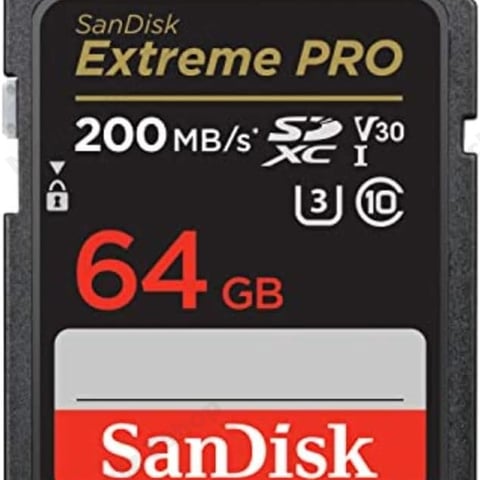 SanDisk 64GB Extreme PRO SDXC UHS-I Memory Card C10 U3 V30 4K UHD