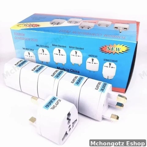 Single Plug UK Adapter 3 Pin to Universal Outlet Converter (Travel Adapter)