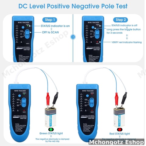 Cable Tracer Network Wire Tracker RJ45 RJ11 Tester with 2 Batteries UC-WT288 Cable Tracer Ethernet Network Cable Tester RJ45 RJ11 - Wire Toner Tracker CAT5 CAT6 Continuity Tester - Tone Generator