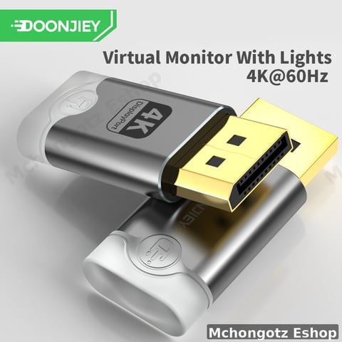 DisplayPort (DP) 4K 60Hz virtual display adapter dummy plug DOONJIEY