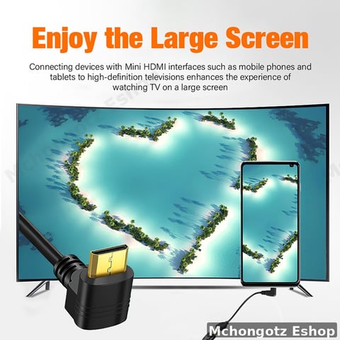 mini hdmi | hdmi female extension cable 15cm 90 degree right left adapter 4K  OTG