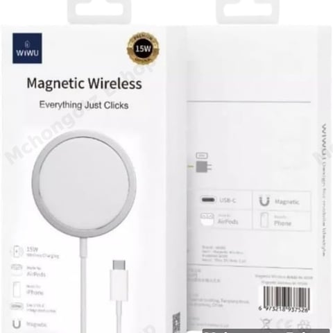 WiWU Wi-W009 magnetic wireless charger 15W white