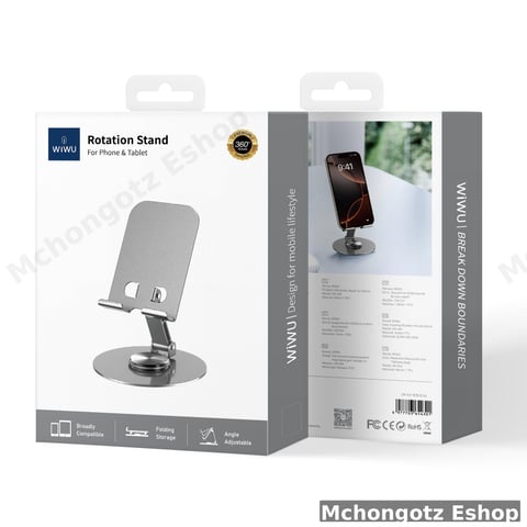 WiWU ZM-014 360 foldable desktop rotation phone stand grey