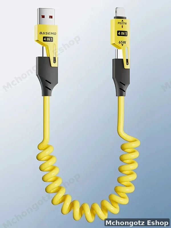 4-in-1 Fast Charging Spring Data Cable