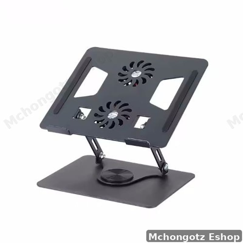 Aluminum Laptop Stand YL 906 with 360 Rotation & Cooling Fan