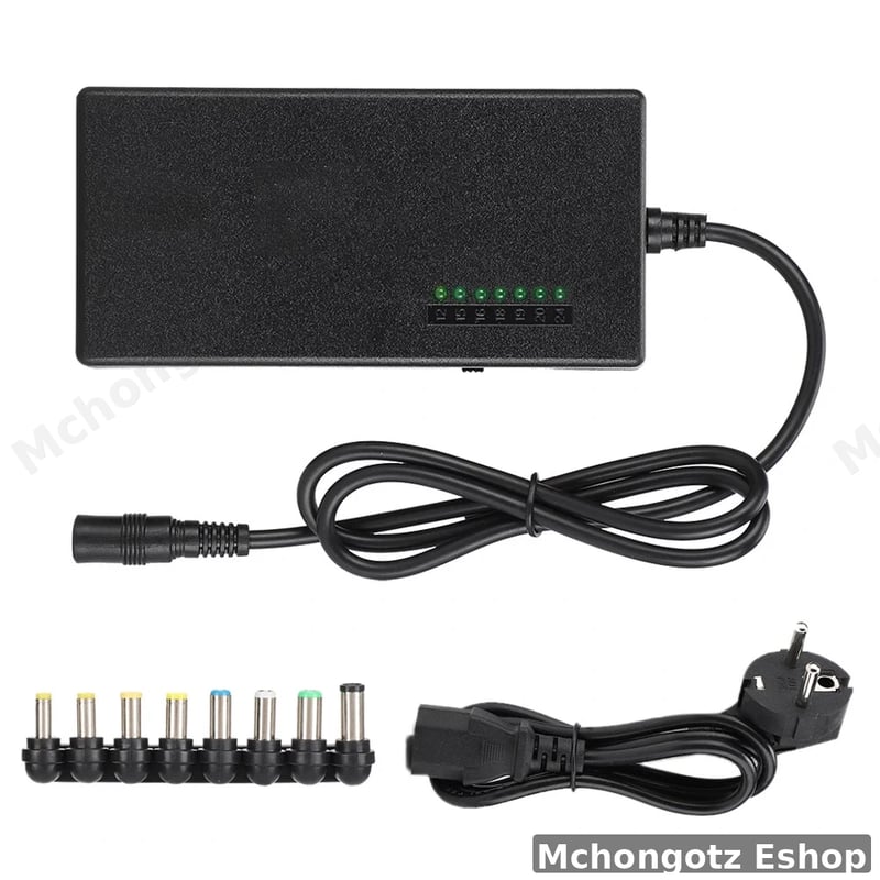 Universal 96W 8-Pin Laptop Power Adapter (12V–24V, EU Plug)