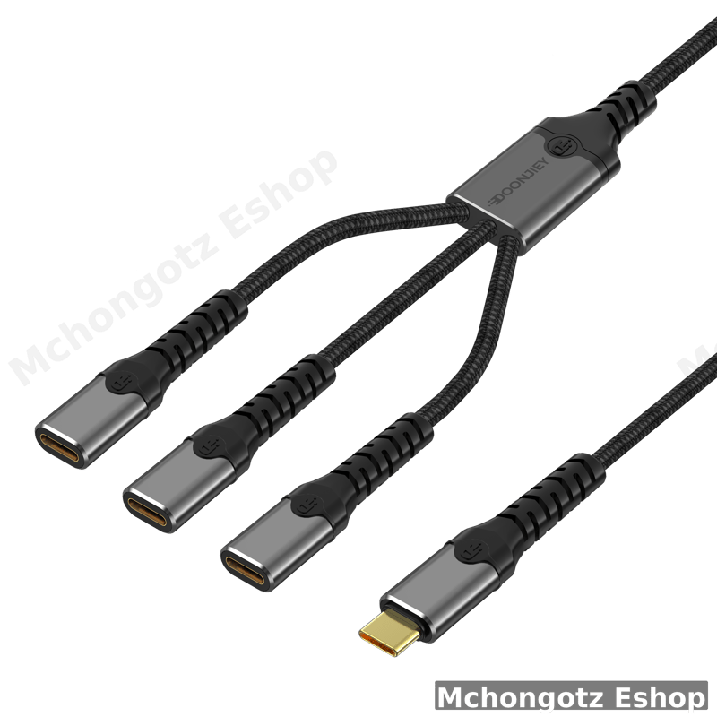 Type C 3 in 1 Hub Splitter Cable | USB C Male to Dual USB C Female Adapter Price in Tanzania